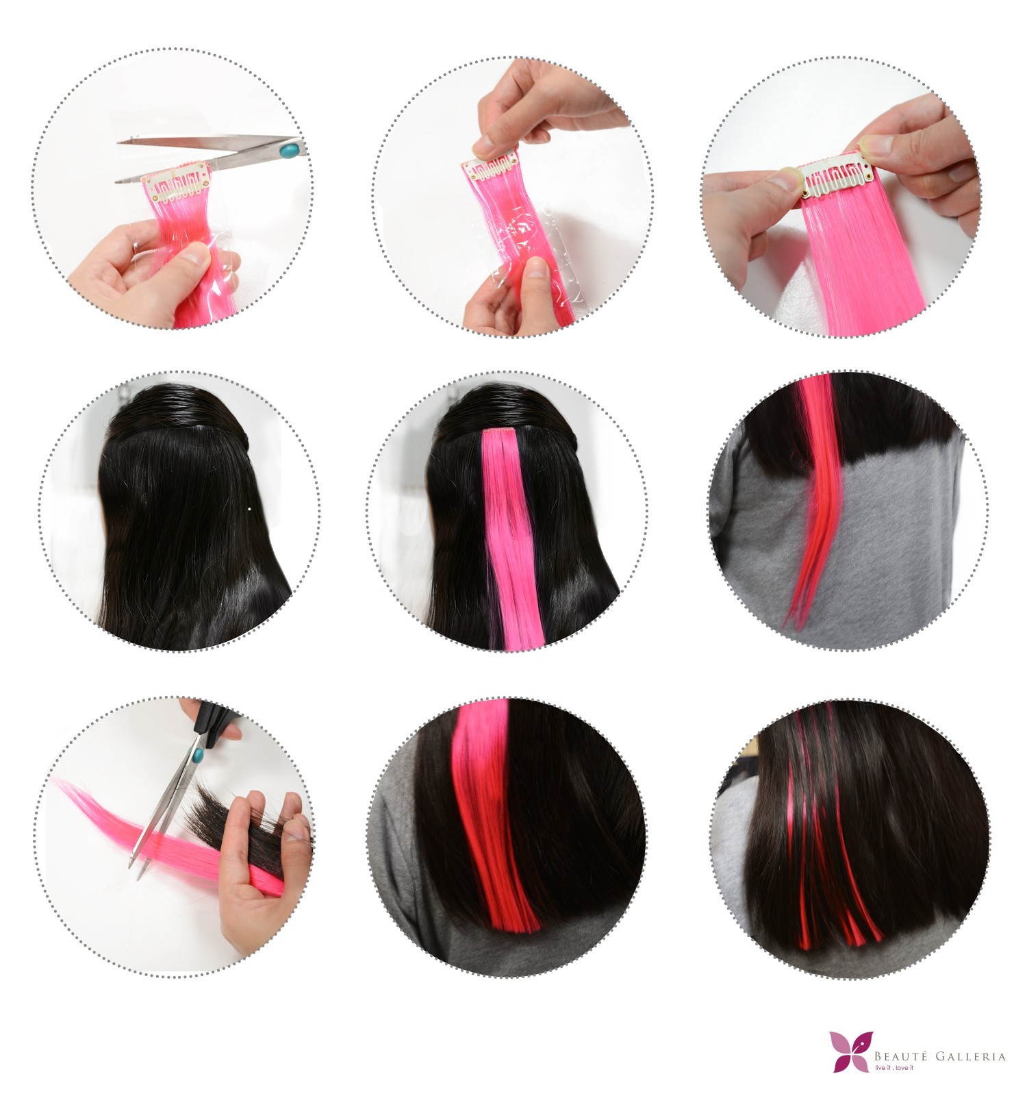 11pcs Single Color 21″ Straight Party Clip In Synthetic Hair Extensions Cosplay