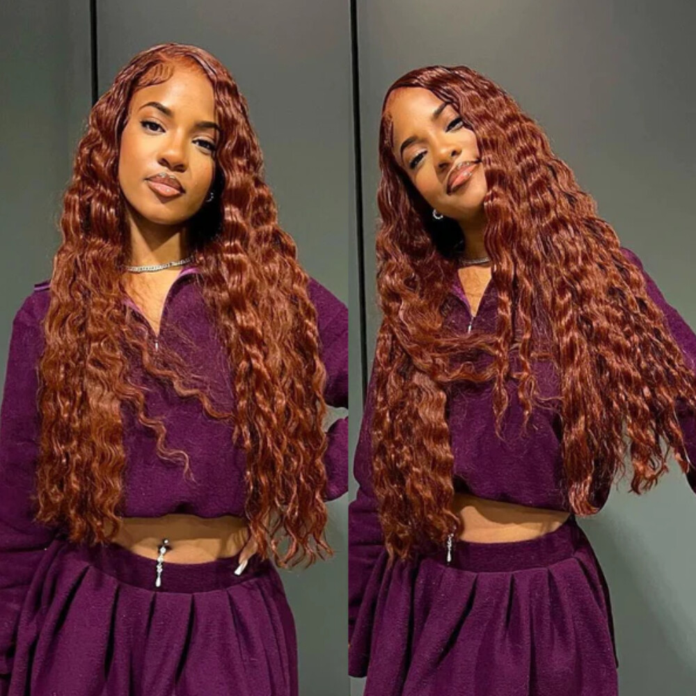 UNice Indian Reddish Brown Body Wave 3 Bundles Human Hair Extensions Weaves Weft