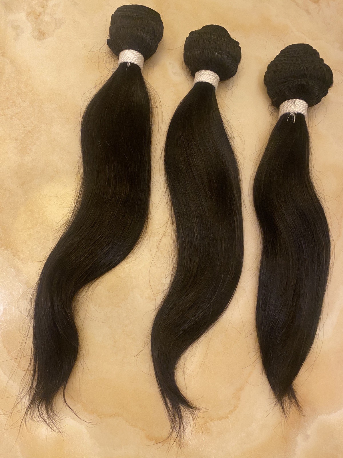 BRAZILIAN NATURAL UPROCESSED 100% HUMAN HAIR EXTENSION 3 BUNDLE “14,”16,”16 INCH