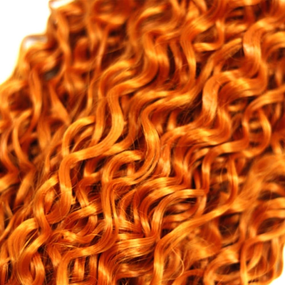 Aikebi Bundles Human Hair 8 10 12 Inch Water Wave Ginger Orange Color 350 Human