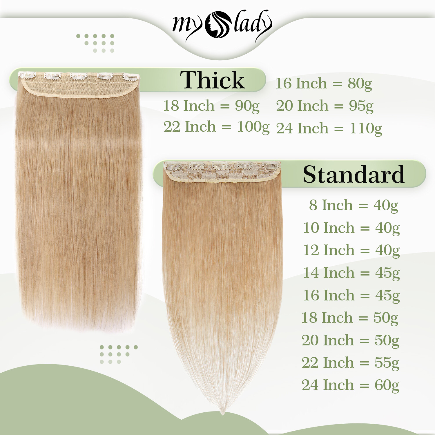 Russian Real Remy Hair One Piece Clip in Human Hair Extensions 3/4 Full Head USA
