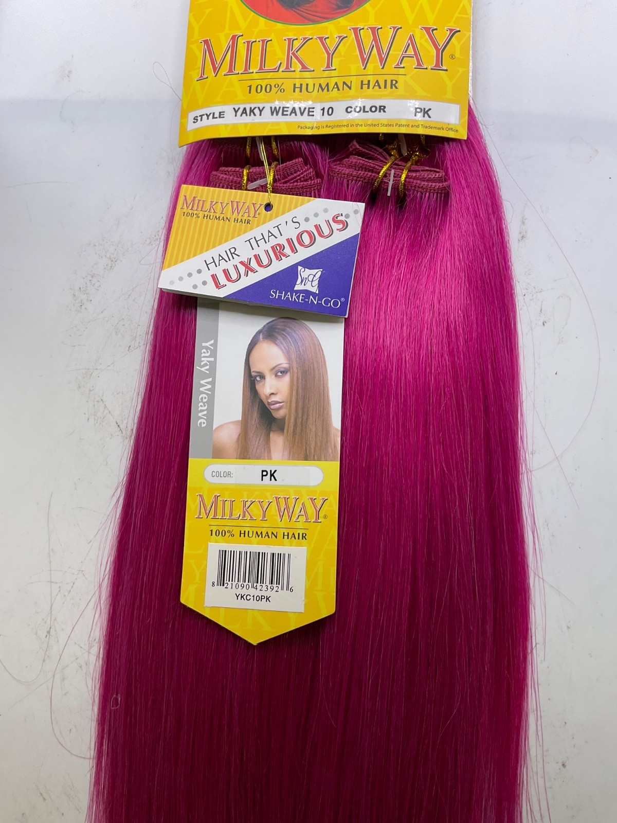 Milky Way 100% Human Hair Yaky Weave 10″ Color: PK