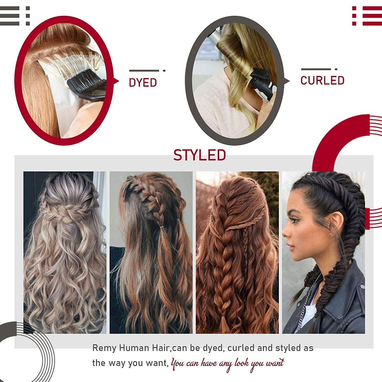 Micro Ring Hair Extensions Per-Looped Micro Beads Loop Tip Remy Human Hair 0.5g/