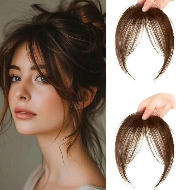 Bangs Hair Clip in Bangs Fringe w/ Temples Hairpieces Women Hair Bangs Extension