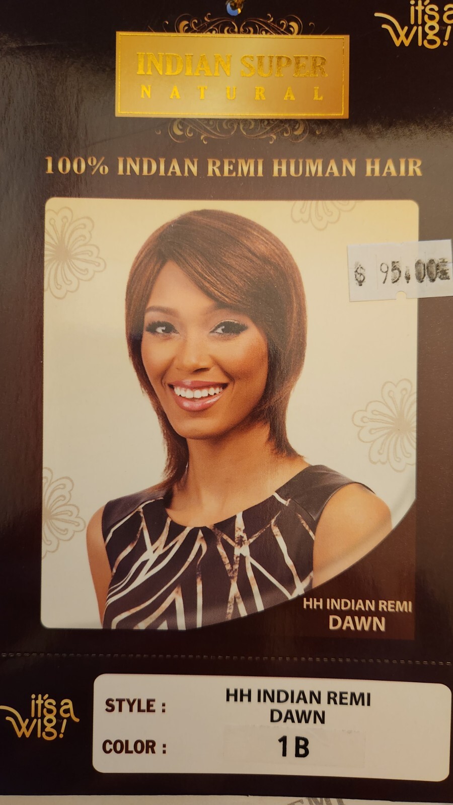 Indian Super Natural wig 100% Indian Remi Human Hair New Open Box Color 1B
