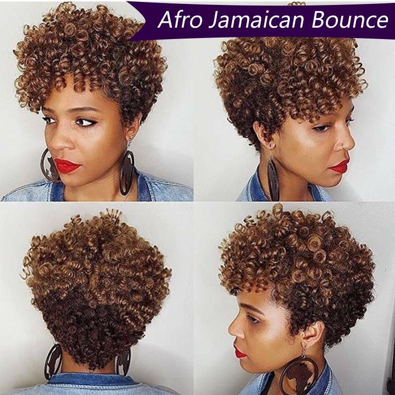 2″ Short Jamaican Bounce Loops Crochet Hair Extensions 20 Peices Spring Curly US
