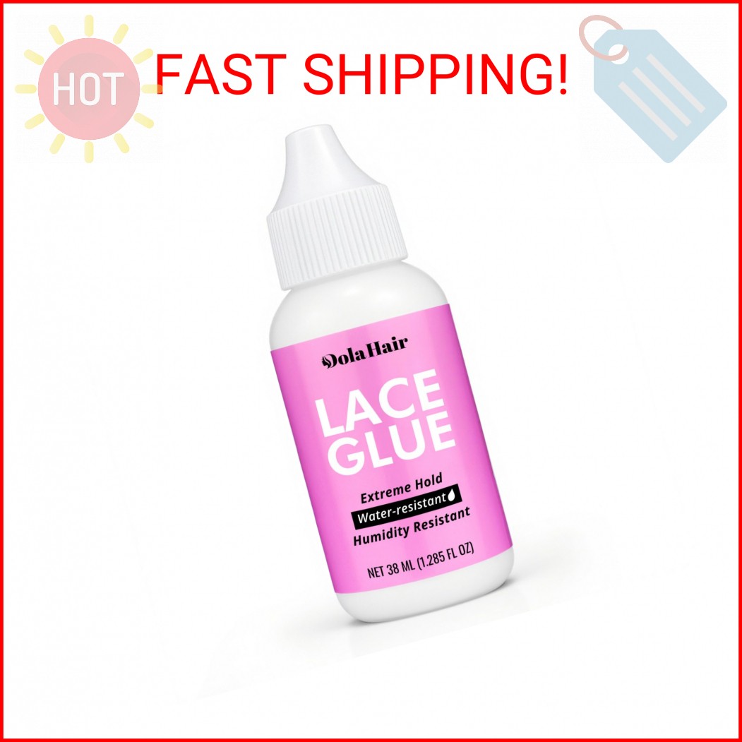Dolahair Extreme Hold Lace Glue for Wigs, Waterproof, Invisible Bonding, 1.285 O