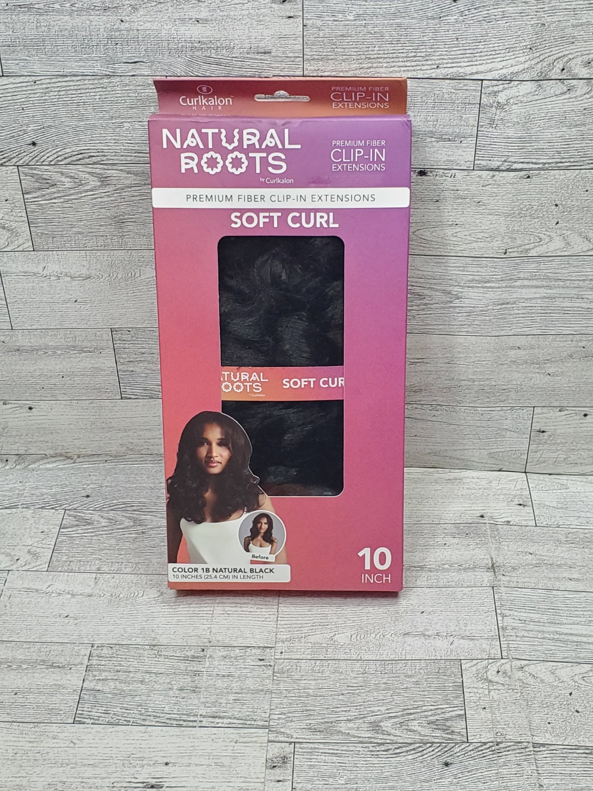 Curlkalon Soft Curl 10″ Clip-in Natural Black Hair Extensions – 9ct
