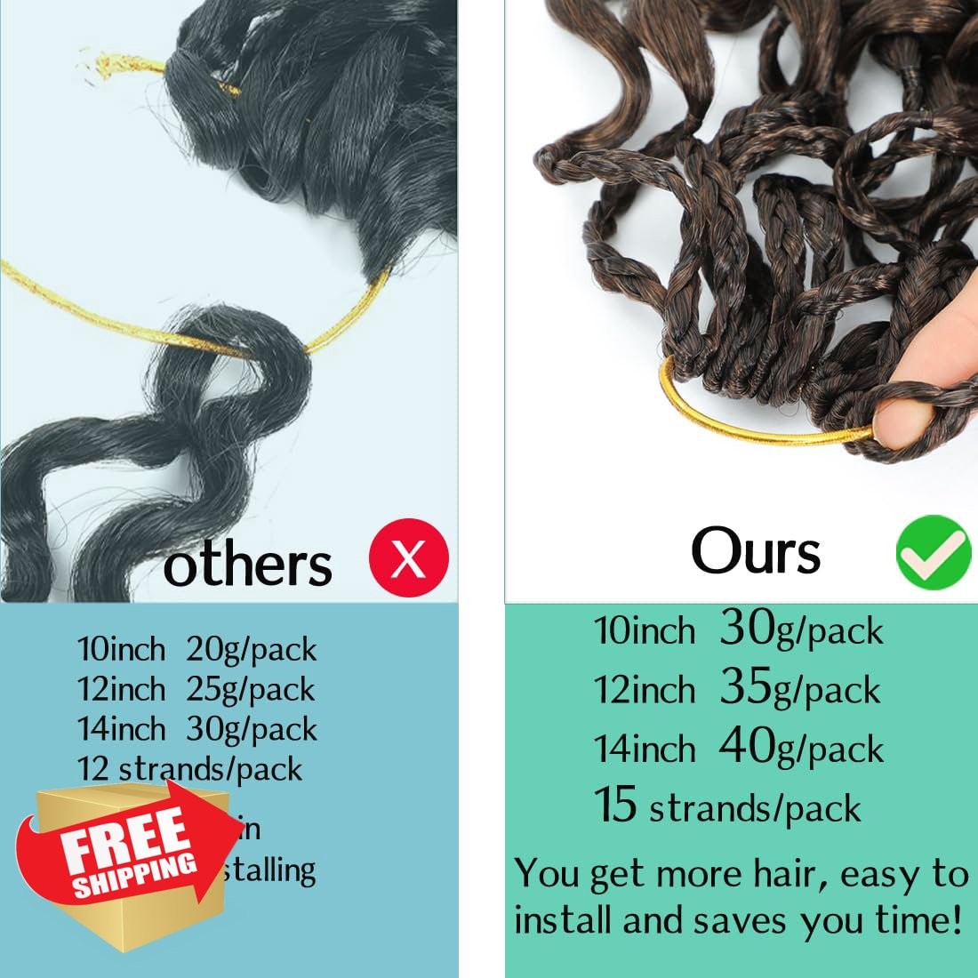 Agstgla 8pk 10 Inch Crochet Hair T30# Curly