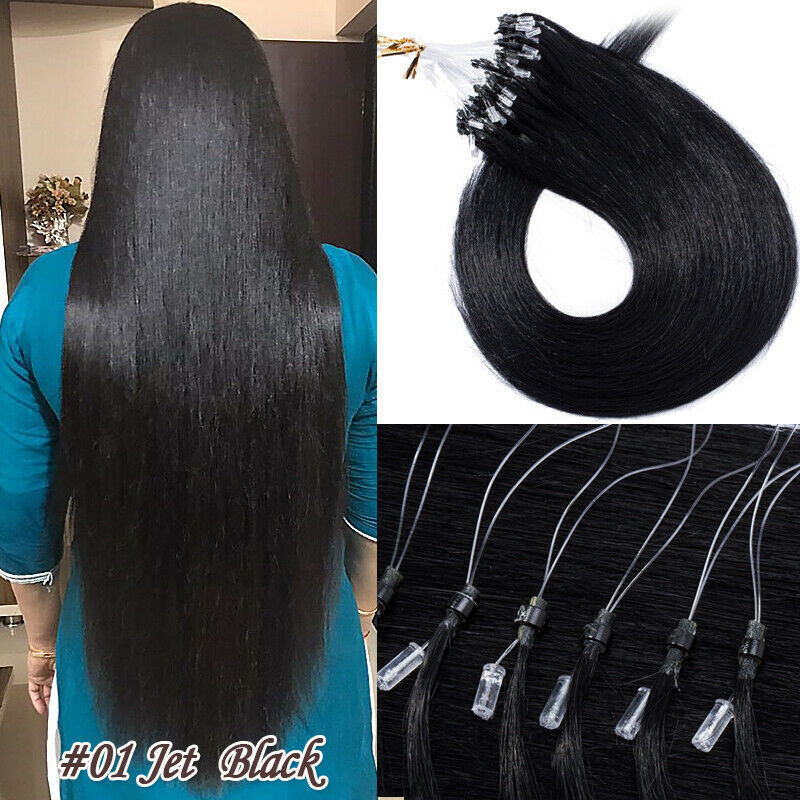 Micro Beads Hair Extensions Real Human Hair Micro Loop Link Remy Hair 16-26inch