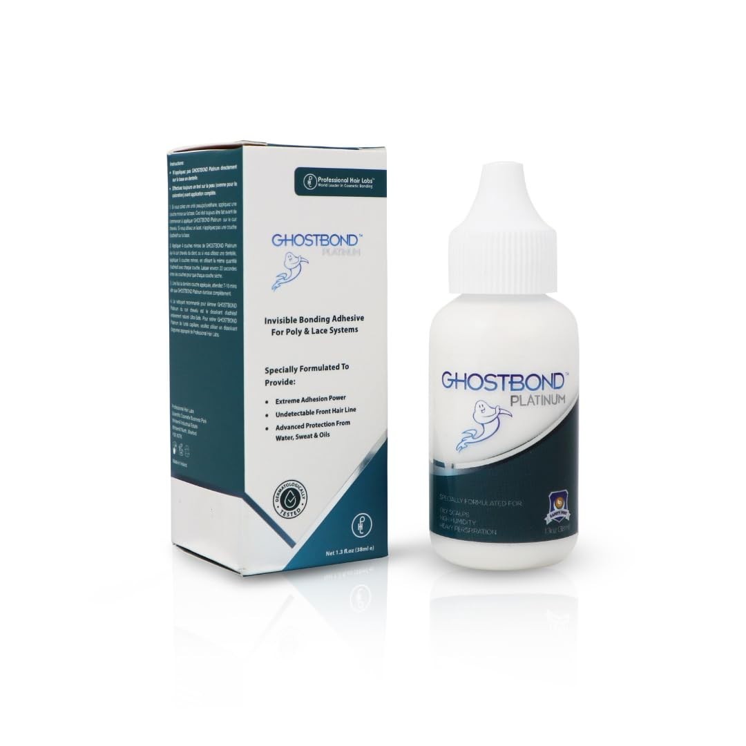 GHOSTBOND Platinum 1.3oz Water-Resistant Wig Glue – Strong Hold for Extreme Heat