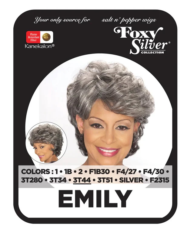 Foxy Silver EMILY Wig, Stylish and Natural-Looking Synthetic Wig