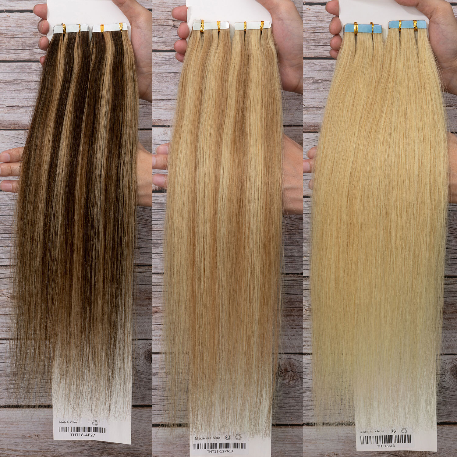 Thick Russian Tape In Remy Human Hair Extensions Skin Weft 10PCS-80PCS FULL HEAD