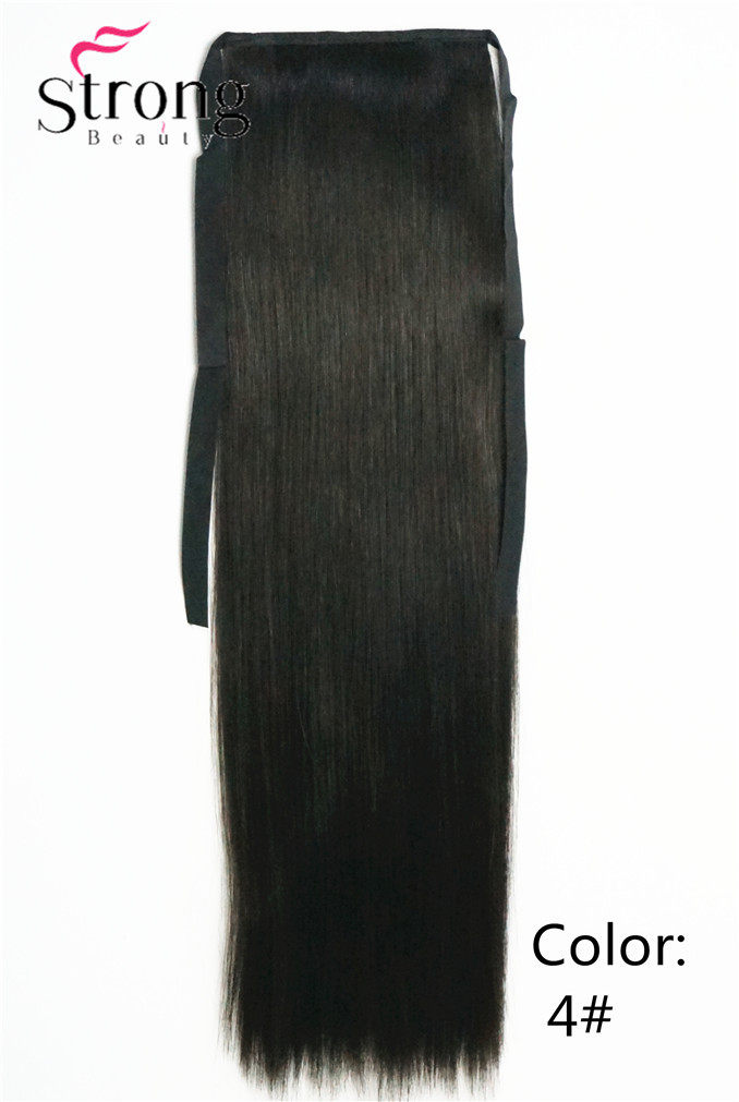 22inch Long Straight Wrap Around Ponytail Hair Extension Synthetic 140-150g