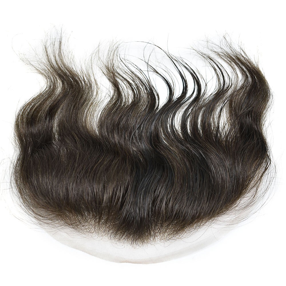 Mens Frontal Receding Hairline 100% Human Hairpiece Full Lace Forehead Hairline