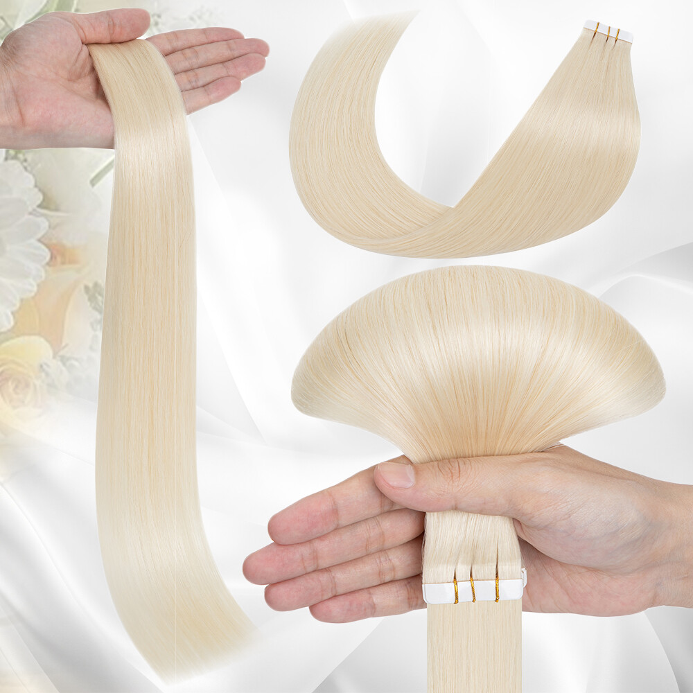 CLEARANCE 100% Remy Tape In Human Hair Extensions Thick 150G Skin Weft Highlight