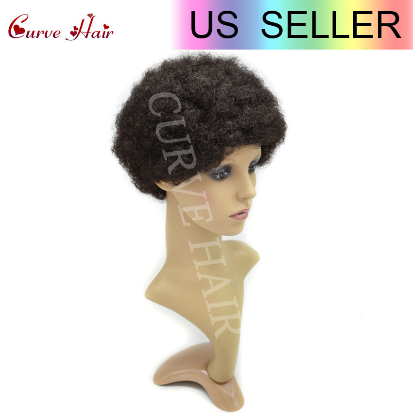 Short Afro Wig Human Hair Afro Kinky Curly Wig for Black Women Natural Brazilian
