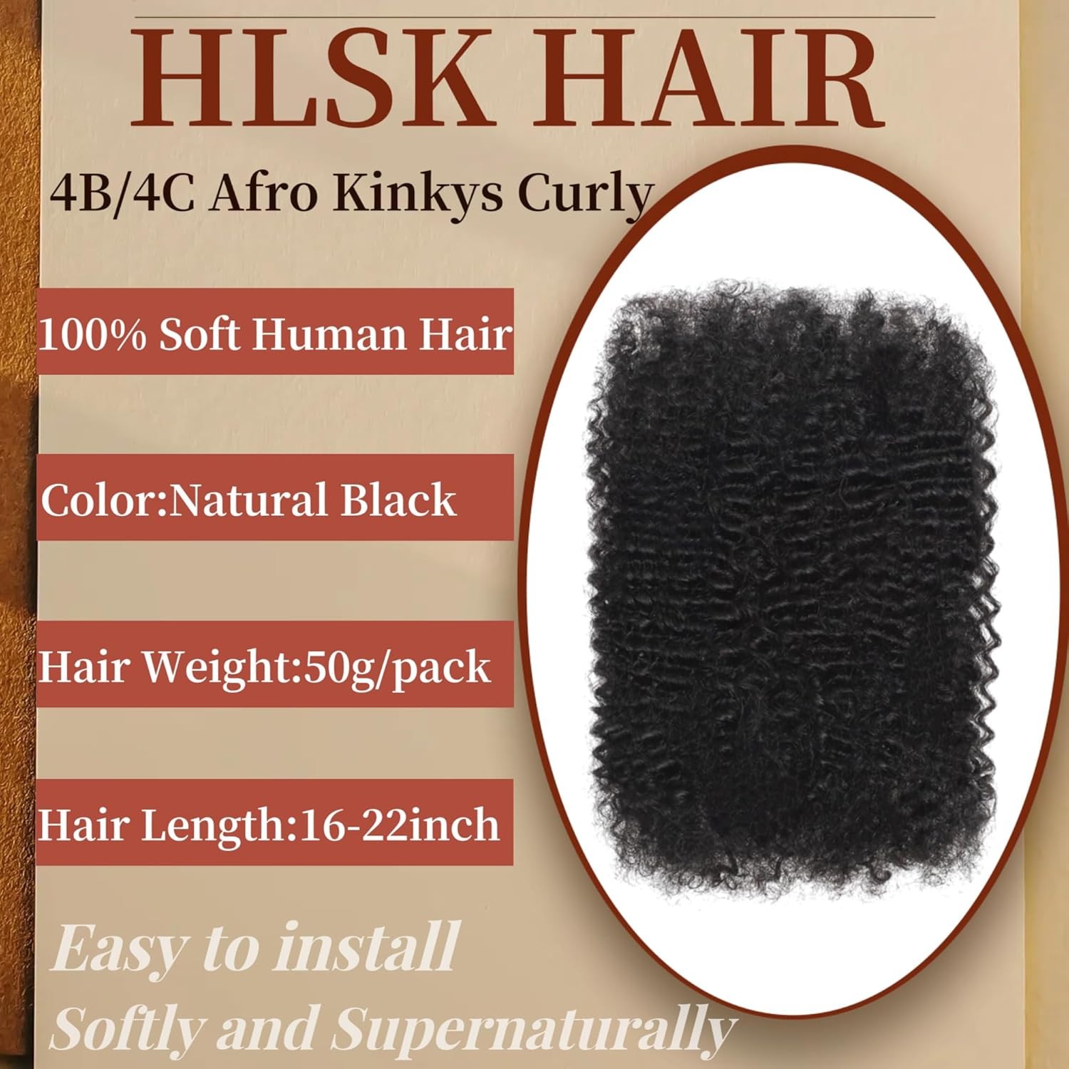 Human Hair Bulk 22inch 50g/Pack Natural Black 100% Human Hair Soft 4C 22 Inch