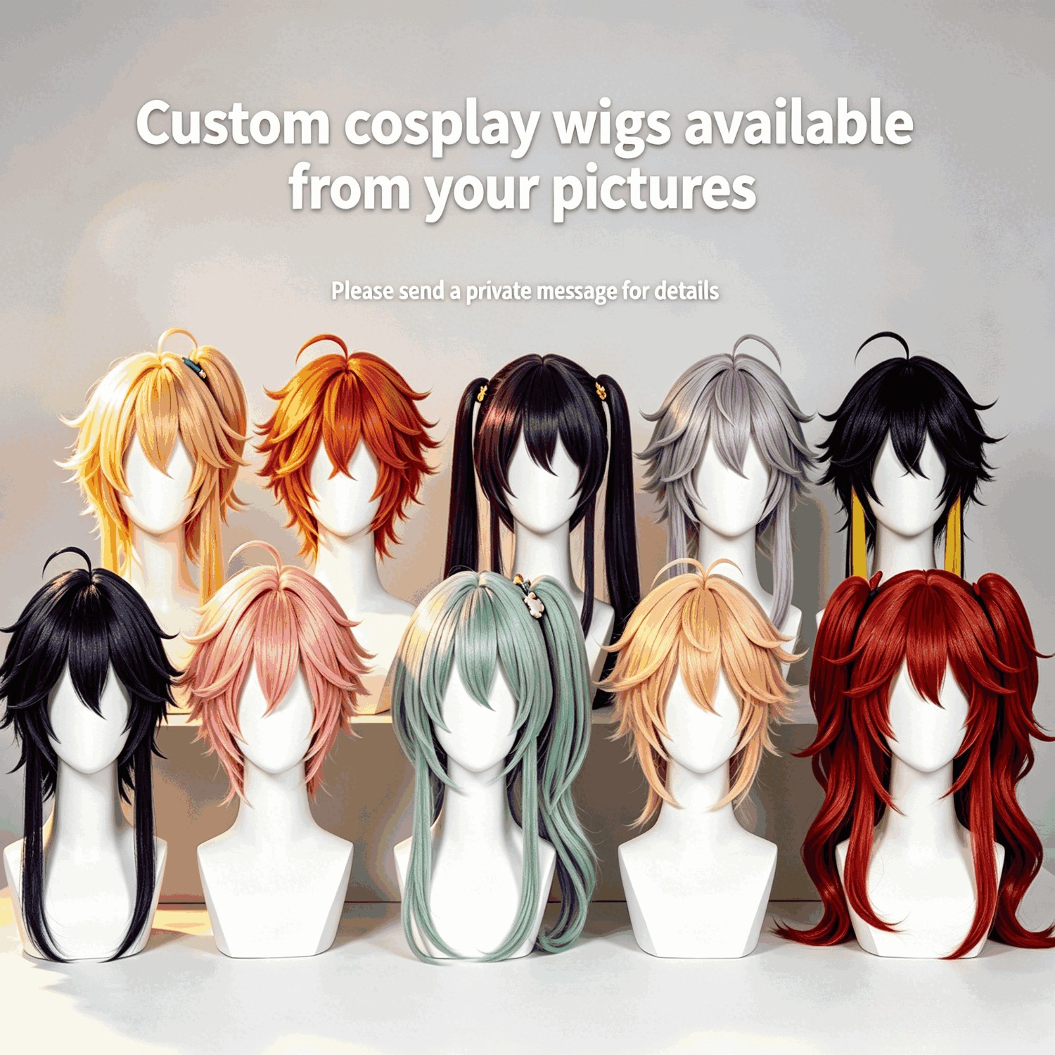 Gojo Satoru Jujutsu Kaisen Lake Blue Ponytail Wig Volume Cosplay Halloween Party