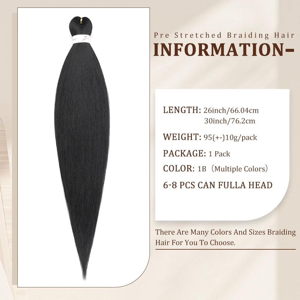 Hot Water Setting Pre-stretched Braids Hair Itch Free Ombre Synthetic Extensions