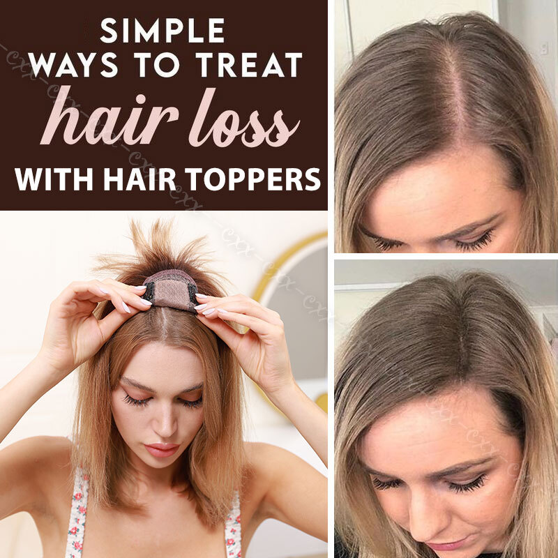 8x10cm Swiss Lace Clip in Topper Remy Human Hair Women Toupee Free-Part Straight