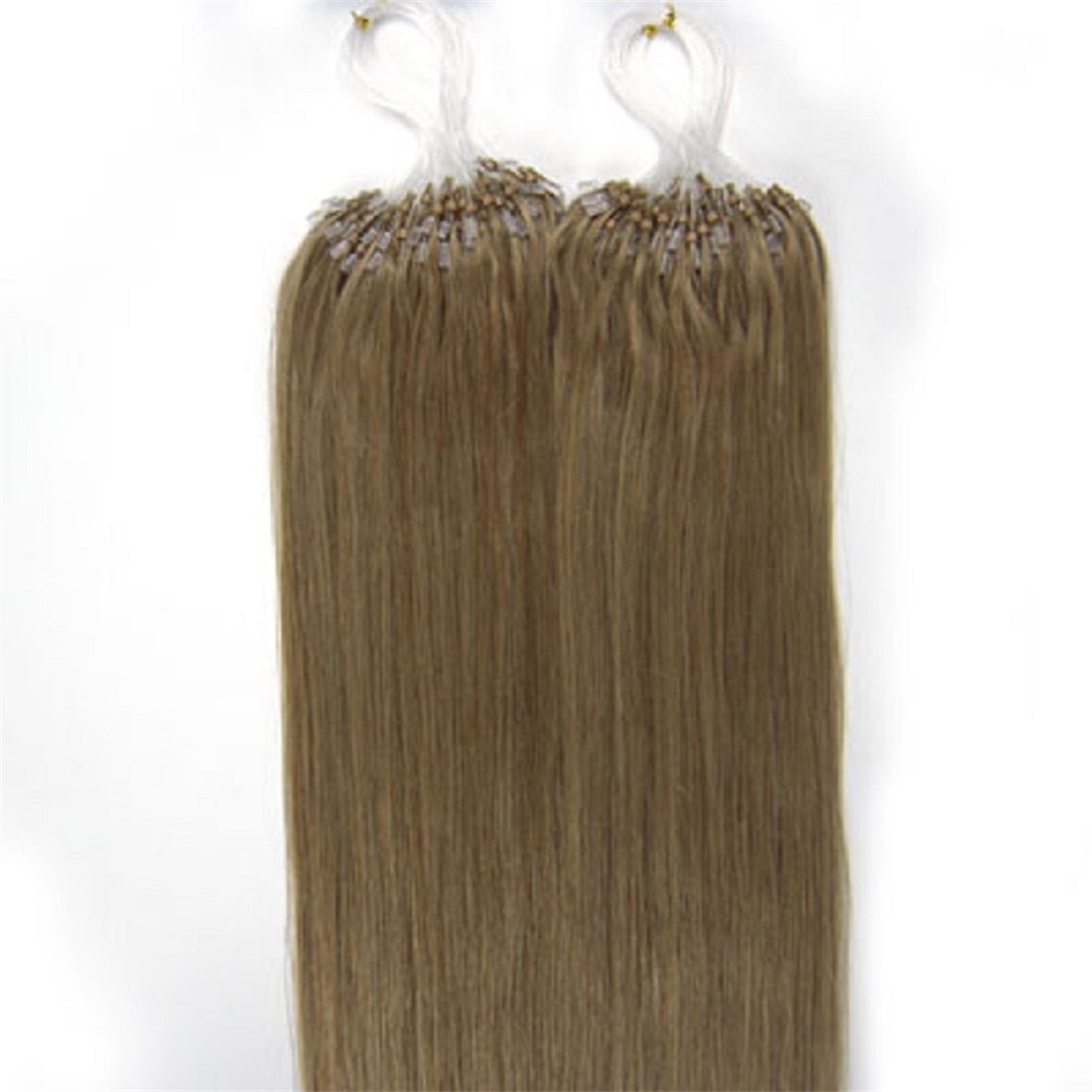 Micro Loop Hair Extensions Micro Slicone Beads Remy Russian Straight Human Hair