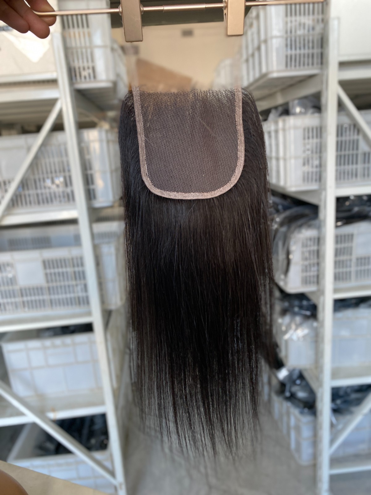 Selling! 100% Human Hair 14inch 4×4 Lace Closure Natural Black As Picture