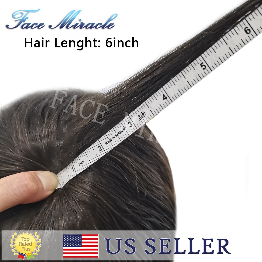 Toupee for Men Super Thin Skin PU V-Looped Men’s Hair Piece Human Hair System