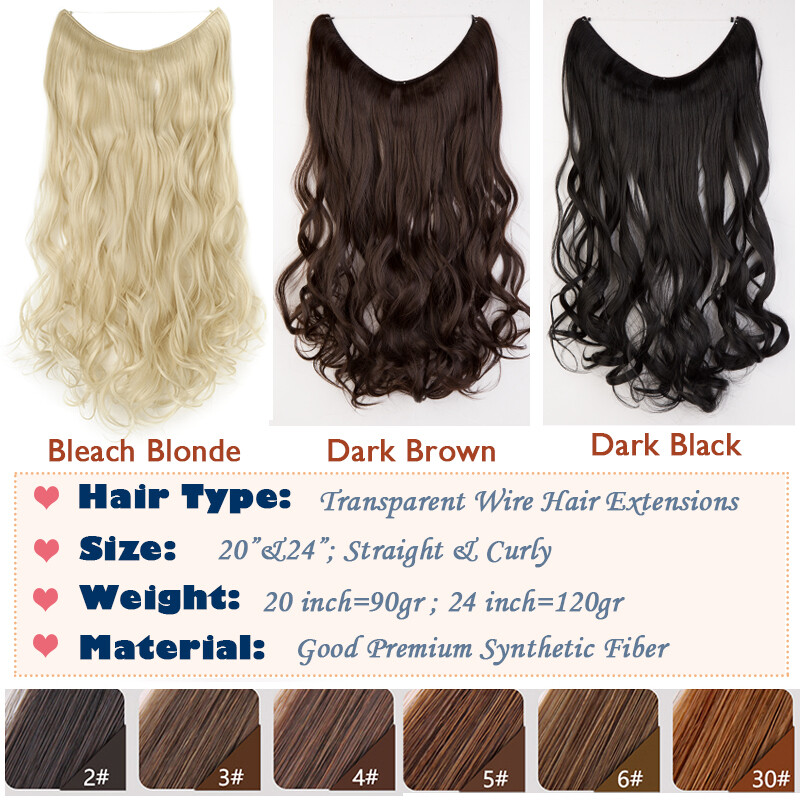 100% Natural Elastic Headband Secret Hair Extension No clips Hairpeices K3