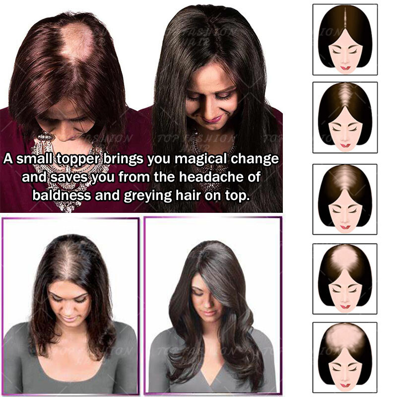 100% Virgin Human Hair Lace Silk Base Frontal Topper Hairpiece Toupee Wigs Ombre