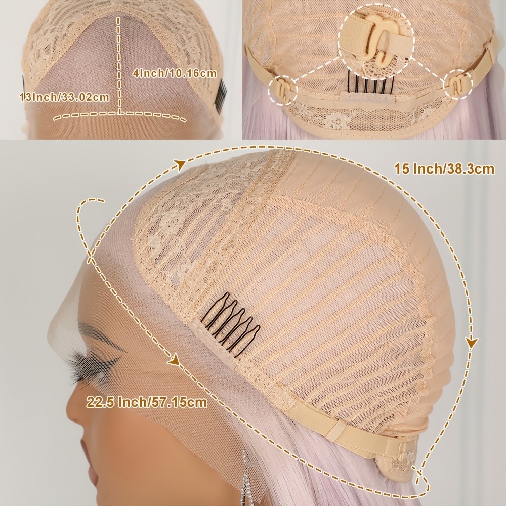 White Roots Ombre Purple Lace Front Wigs Pre Plucked Natural Hairline Party Wear