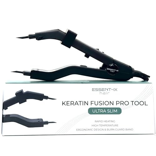 Keratin Fusion Tool for Hair Extensions – Slim Heating Plates, Adjustable Temp,