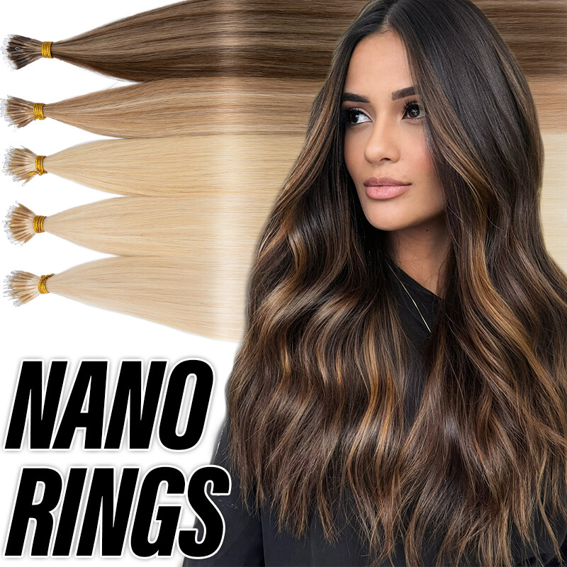 CLEARANCE Nano Ring Tip Real Hair Extensions Russian Remy Human Hair Thick 1G/S
