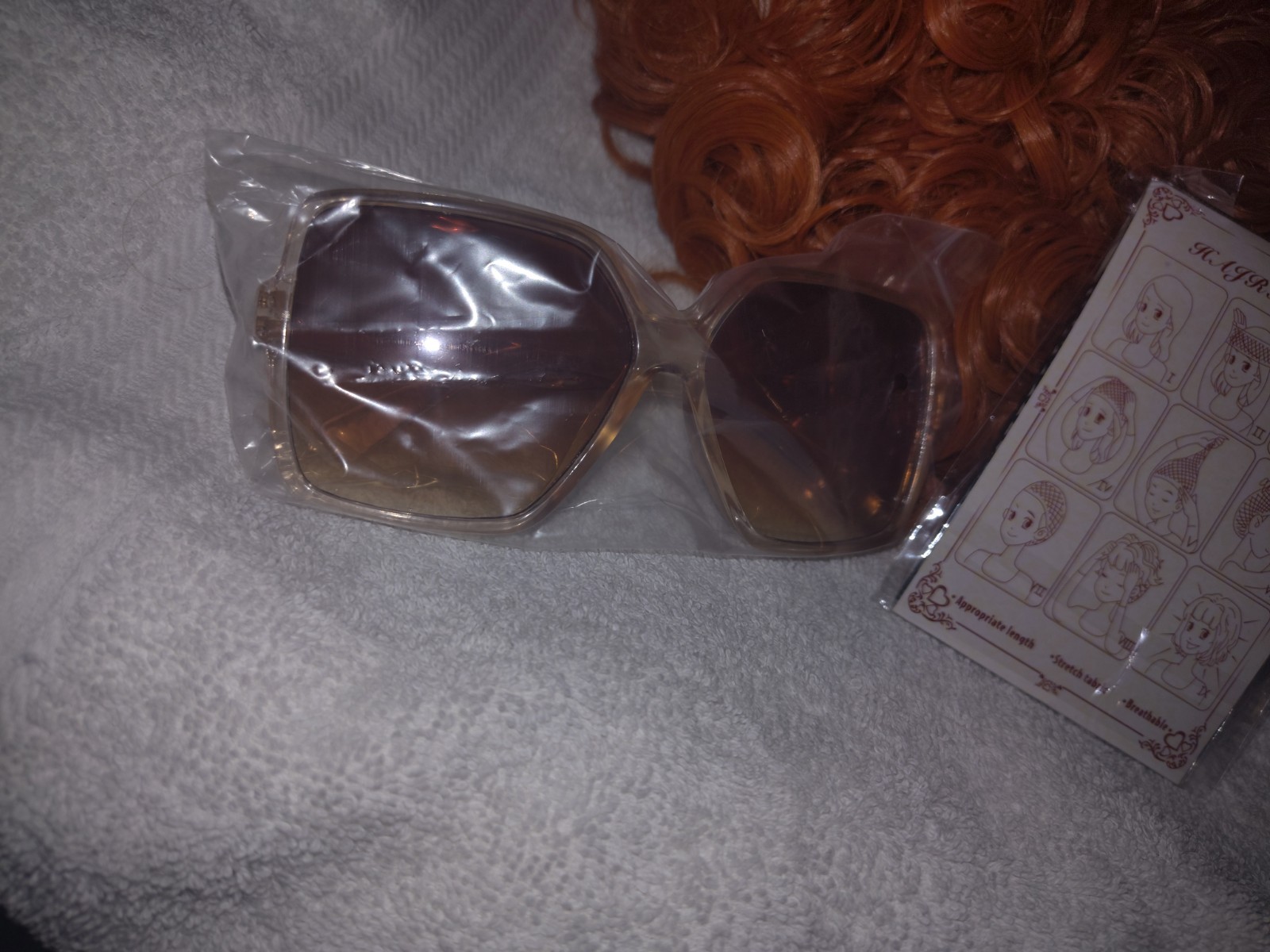 Short Curly Copper Red Synthetic Wig w/ Wig Cap, Classic Cap One Size Women