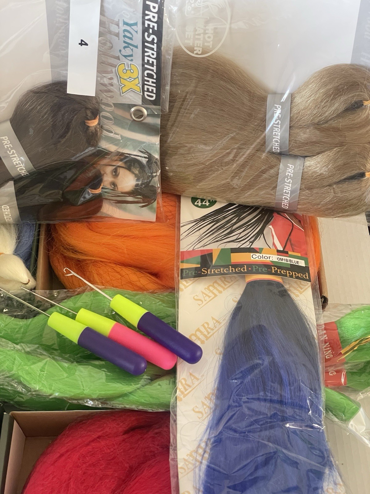synthetic braiding hair 11 Different Colors In Good Condition!!
