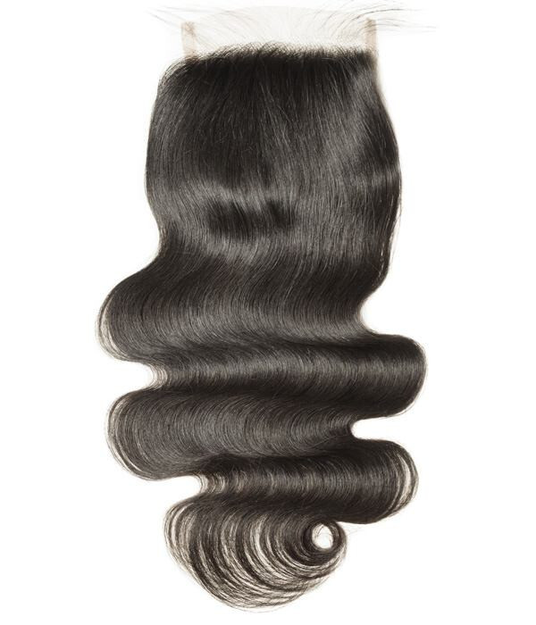 34 Inch Wig 4×4 Closure Natural Black Wavy Raw Indian Hair
