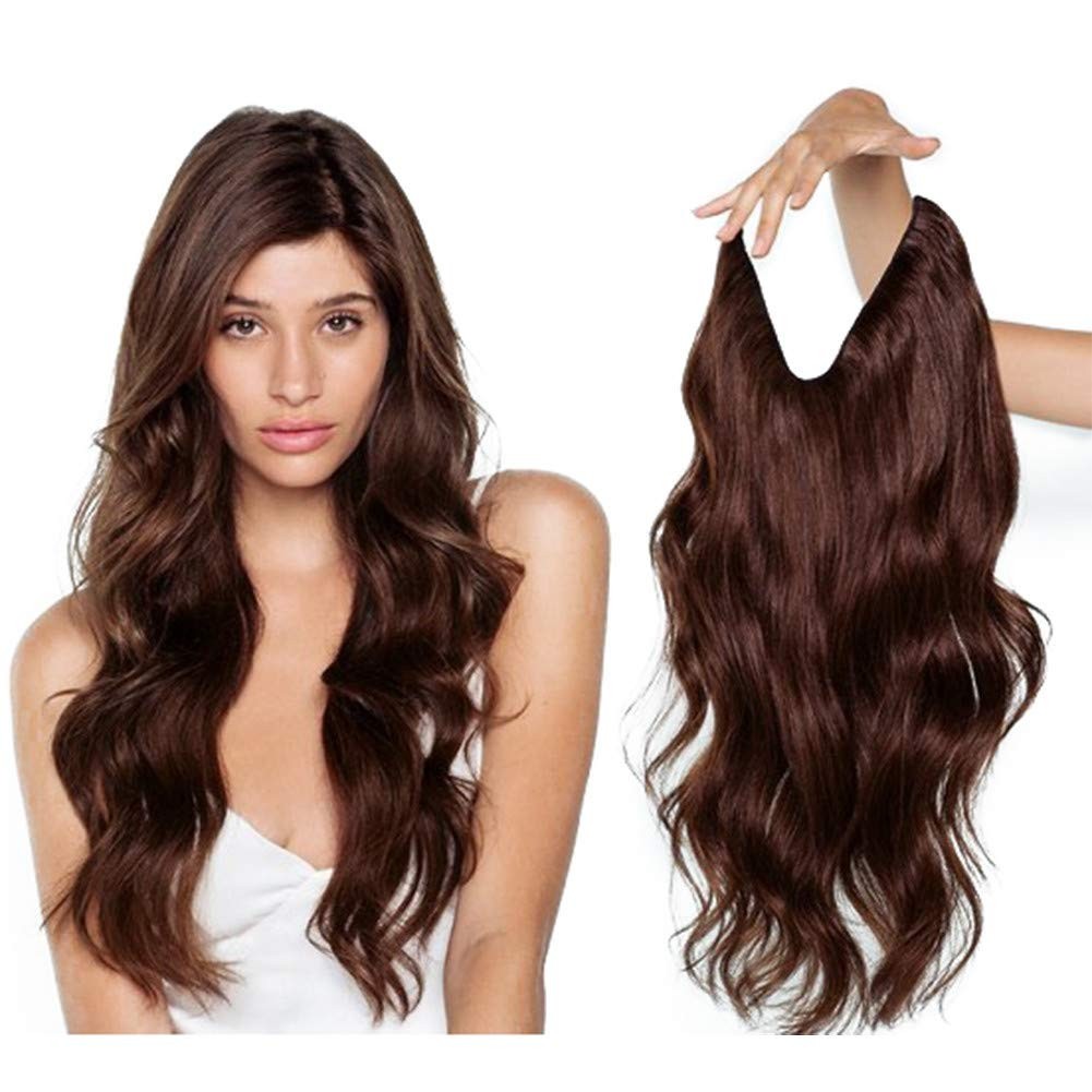 Thick Curly Wavy 100% Human Remy Halos Secret Invisible Wire Hair Extensions