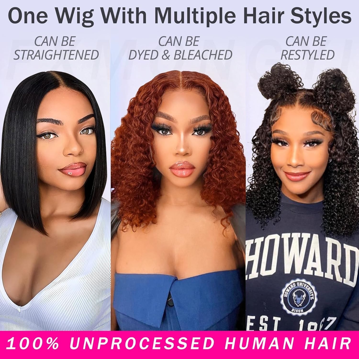 Peruvian KInky Curly 13×4 Lace Front Human Hair Wigs for Black Women Glueless