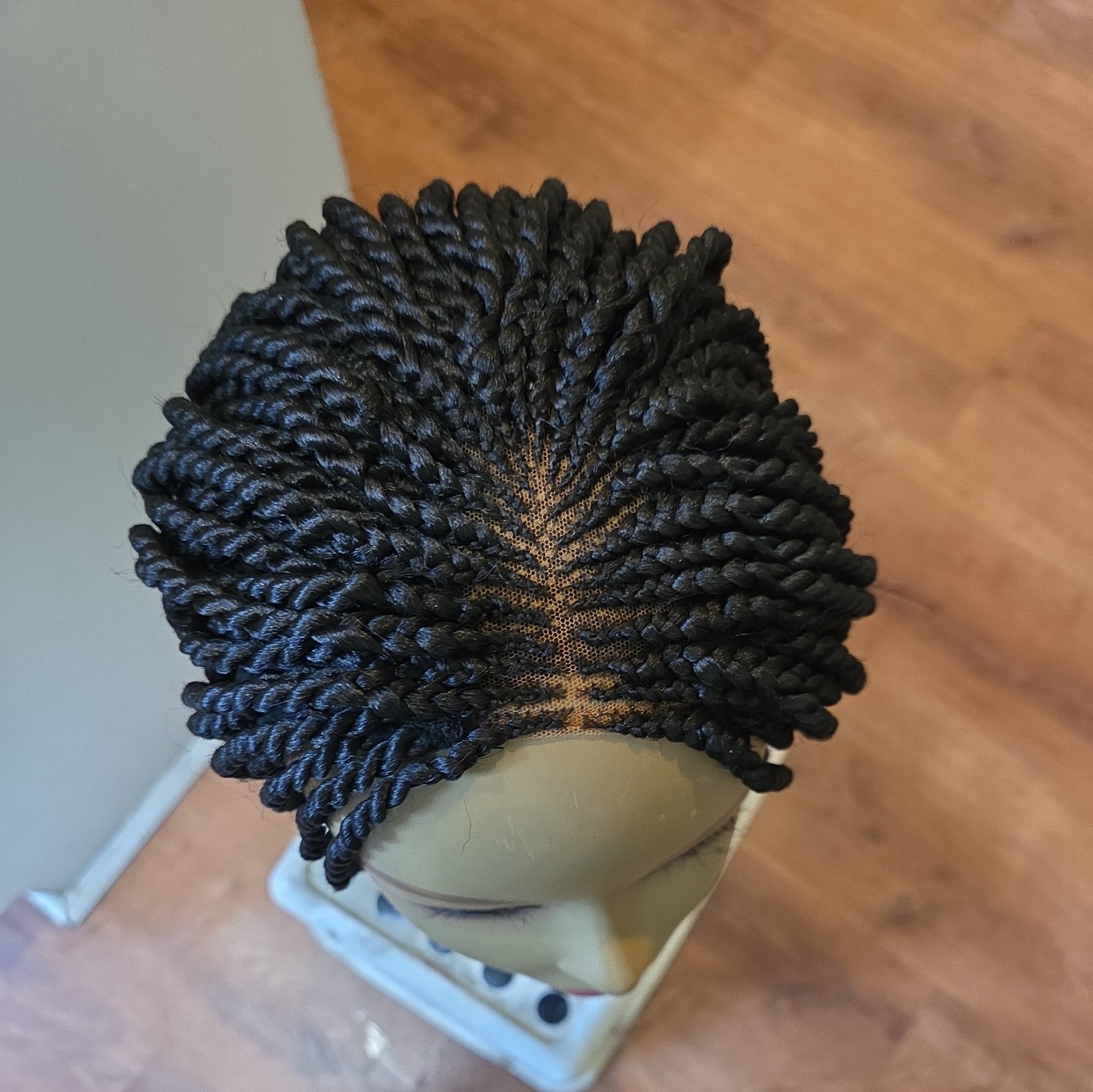 Braided Wig For Black Women Cornrow Braids Lace Front Synthetic Fiber