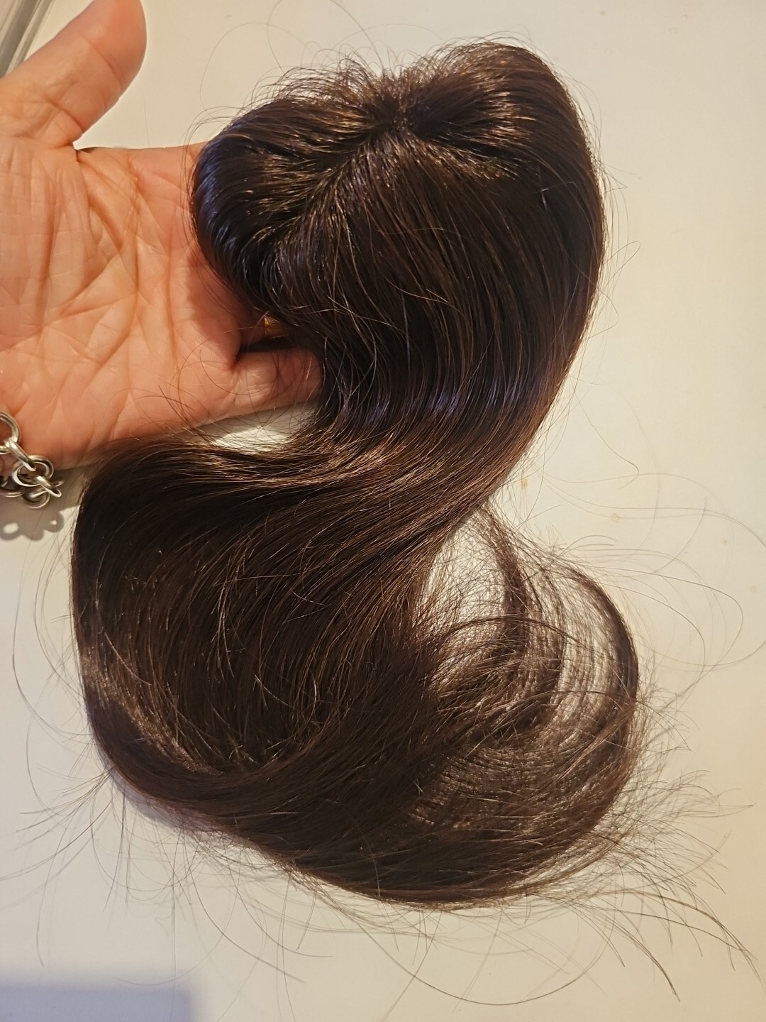 Tress Couture by Hotheads Clip on Volumizer Hair Extension 100% Remy Human Hair