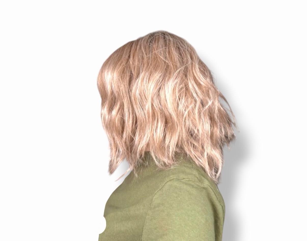 EllaRae Janie Wig Blonde Wavy Bob Lace Front Partial Mono Heat Friendly