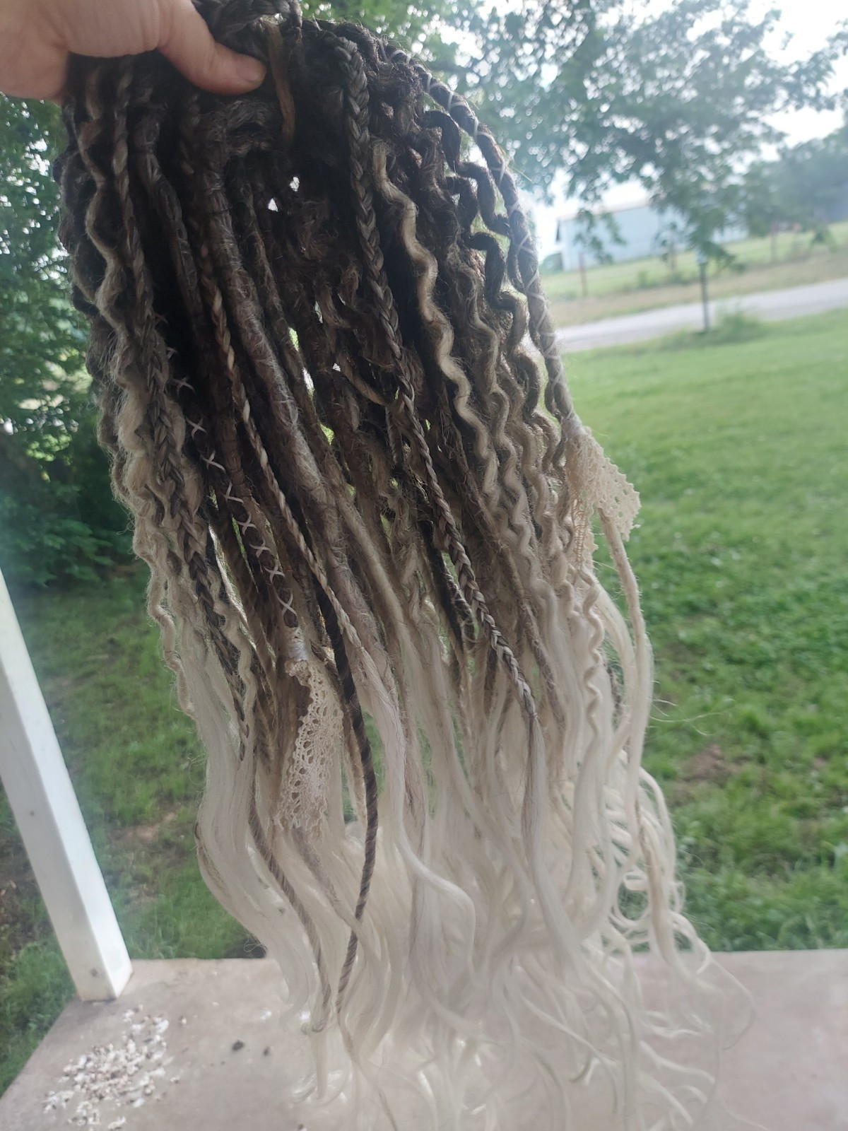 Synthetic Braided Dreadlocks Wrap Around Hair Extension Black/Blonde 21-30 in