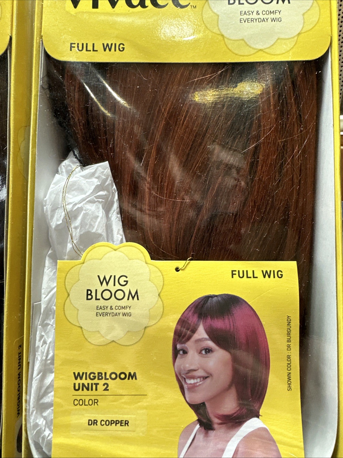 2 Vivace Full Wig Wigbloom Unit 2 Dr Chocolate & Dr Copper Glue-less NEW