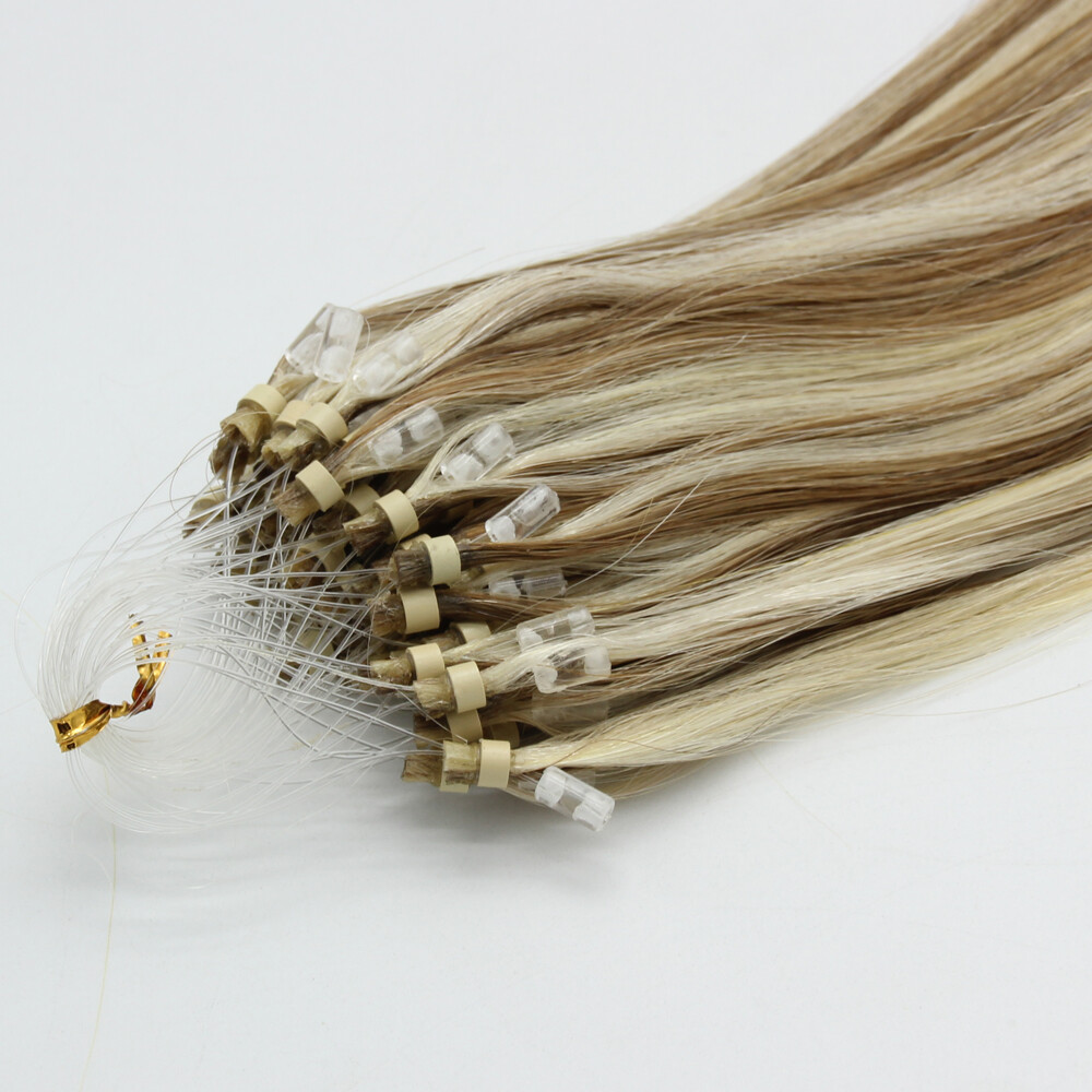 Micro Link Human Hair Extensions Micro Loop Remy Indian Straight Hair 16″-26″ US