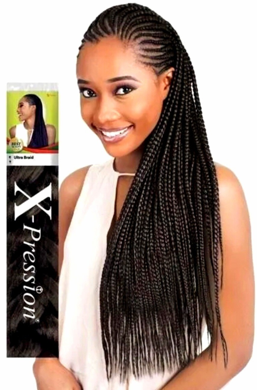 African X-pression Xpression 82″ 100% Synthetic Braiding Hair Color 1 Jet Black