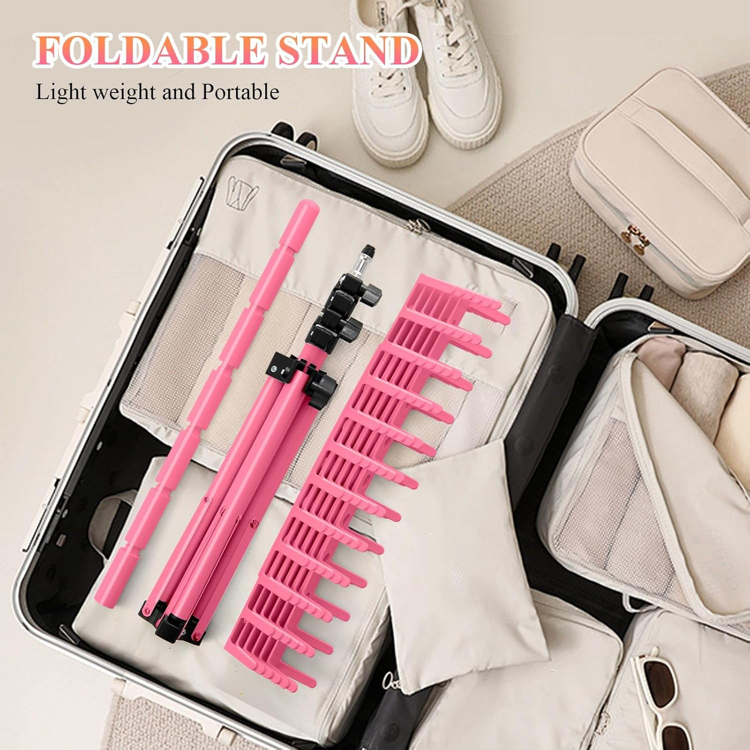 Braiding Hair Rack Height Adjustable 144 Pegs Braiding Rack Hair Extension Ho…