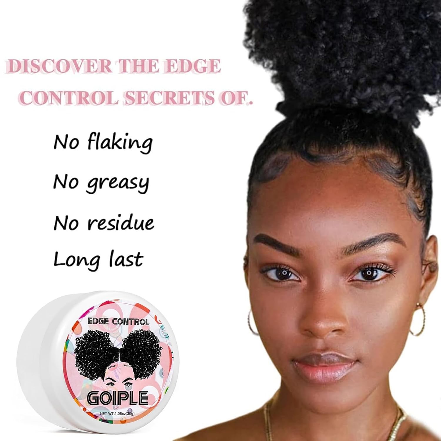 Lace Front Wig Glue 1.28Oz with Dual Brush & Flower Scented Wax