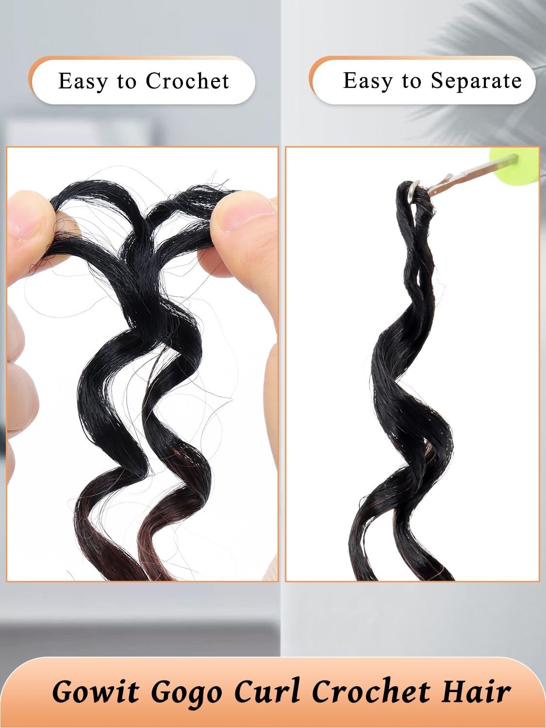 Short Curly Crochet Hair 8 Inch 6 Packs Ombre Brown Blonde Ocean Wave Braids