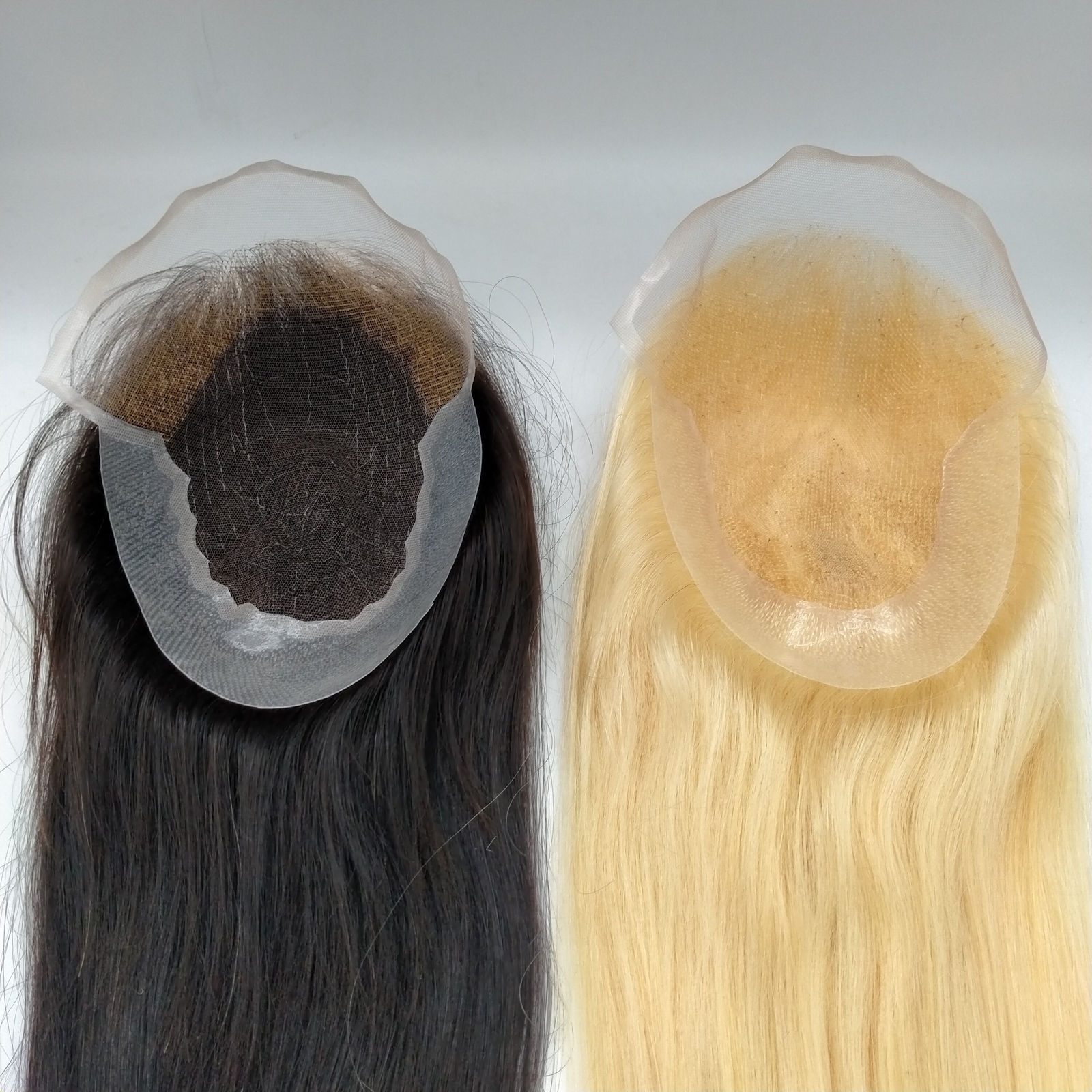 Swiss Lace Hair Topper with Skin Back and Sides for Women 6” X 8”