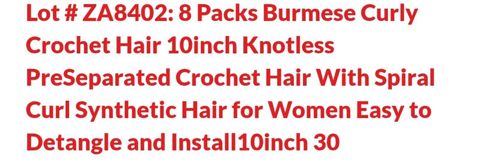 8 Packs 10 Inch Burmese Curly Crochet Hair – Effortless & Knotless Installation